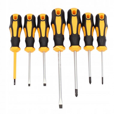Отвертка "SPARK LUX" "107" (в наборе 7шт)(1/4х4 ,2х4,0х4,1/8х4,0х3,1/8х3,1/4х6)/48шт