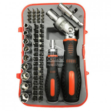 Отвертка в наборе "LECHGTOOLS" 61 PCS (2 Отвертки-трещетки с насадками) /24 шт